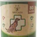 Antifungal and Antibacterial Wipes for Dogs & Cats, Dog Yeast Infection Treatment Wipes, All Natural Grooming Wipes for Cleaning, Help with Hot Spots, Ringworm, and Skin Infections, 80 Count