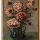 InSimSea Framed Wall Art for Living Room Flower Wall Art Home Decor Roses in Vase Vintage Paintings Canvas Prints Botanical Prints Mid Century Modern Decor Farmhouse Bedroom Wall Decor 9x11in (11L" x 9W")