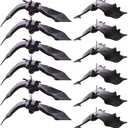 BigOtters 12pcs Halloween Hanging Fake Bats, Halloween Decorations Rubber Vampire Bats Wall Decor for Haunted House Party