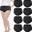 9 Pcs Waterproof Incontinence Underpants Plastic Pants Leak Proof Incontinence Underwear Adult Diaper Cover(XL,Black)