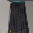 Logitech K400 Plus Wireless Touch TV Keyboard with Easy Media Control and Built-in Touchpad, HTPC Keyboard for PC-Connected TV, Windows, Android, ChromeOS, Laptop, Tablet - Black