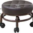 Elitzia Pedicure Foot Stool Beauty Salon SPA Foot Bath Footstool Two Color Optional Thick Support Seat Quality Wheels ET28500（Dark Brown）, Dark Brown Low Stool
