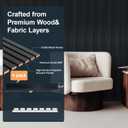 NeatiEase Wood Slat Wall Panels, 4-Piece 96" x 12.6", Soundproof & Noise Cancelling, Acoustic Wall Panels (Black)