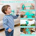 Morlike Living Water Bottle Spout Adapter, Silicone Baby Water Bottle Adapter for Toddlers, Protects Kids Mouth - No Spill & BPA Free (Mix - 4 Pack)
