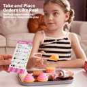 lalalark Cookie Play Food Set, Toddler Pretend Toys, 17 PCS Kitchen Toy Food Sets with Plastic Cookies, Baking Menu, Bakery Tray, and Play Money for Boys and Girls, Birthday Gift for Kids