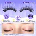 Magnetic Eyelashes with Applicator Easy Snap-On Magnetic Lashes for Beginners, Natural Cat Eye Look, No Glue No Liner, Reusable Lightweight Strip Lashes by Yawamica