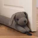 habibee 38 inch Door Draft Stopper for Bottom of Door to Avoid Noise or Cold Air, Decorative Dog Draft Blocker for Window, Cute Door Draft with Hanging Loops for Sweet Home Decor