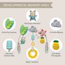 Taf Toys Tropical Arch Adjustable Infant Car Seat & Stroller Toy for Infant & Toddlers, Stroller Arch, Baby Crib Toys Clips on Prams/Car Seats/Bouncers Encourages Motor Skills & Sound Exploration