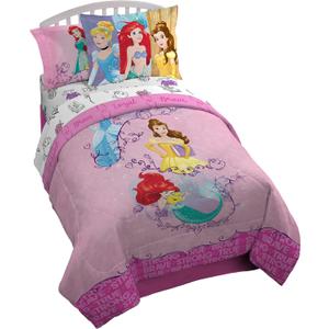 Jay Franco Princess Friendship Adventures 5 Piece Twin Bed Set (Offical Disney Product)