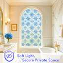 SOMWISE Frosted Window Privacy Film, Decorative Sun Heat Blocking, Anti UV | Day & Night Opaque, Static Cling&Removable, Renter Friendly for Front Door & Bathroom, Easy to install, Anti-Glare,23.5x78.5