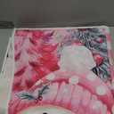 Merry Christmas Door Cover Pink Christmas Decorations, Santa Claus Door Hanging Banner Pink Christmas Snowman Backdrop Banner for Home Front Door Holiday Xmas Party