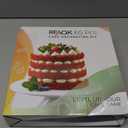 RFAQK 64PCs Cake Decorating Kit with Leveler, Baking Supplies Gift Includes Cake Stand Turntable, 24 Numbered Icing Tips, 30+1 Piping Bags, 2 Frosting Spatulas, 3 Scrappers, Video Course & Booklet