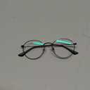 Small Metal Round Reading Glasses for Women Men Classic Vintage Retro Shades Blue Light Blocking Computer Readers (Black)