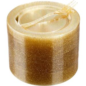 WELLIFE 120 Guests Gold Glitter Plastic Plates and Dessert Forks, 6.5 inch Disposable Dessert Plates, Durable Plastic Small Forks, Perfect for Catering, Parties &Weddings, regular