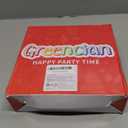 Grencian 96Pcs Sage Green Happy Birthday Party Decorations Retro Green Birthday Plates Eucalyptus and White Flower Paper Plate Disposable Sage Tableware for Baby Shower Party Favors Serves 24