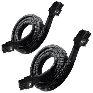 YEZriler (2-Pack) 8 Pin PCIe Cable for Seasonic PSUs, PCIe 8 Pin Male to PCIe (6+2) Male Power Adapter Sleeved 25-inch (63cm)