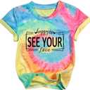 Kindergarten Shirt for Girls Boys First Day of School Tshirt Cute Little Kids Back to School Tee Tops (2-3T, Tie Dye1)