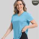 Women's Sun Shirts UPF 50+ Protection Shirts Rash Guard Long Sleeve Sun SPF Workout Tops Shirt for Swim Beach Running (Blue, S)