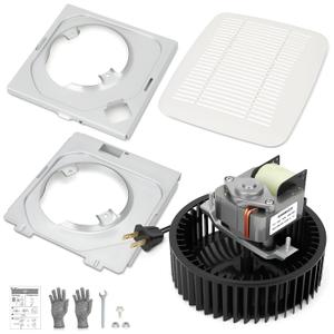 Upgraded RE70BN Bathroom Exhaust Fan and Grille Kit  70 CFM, Quiet 3.0 Sones Low-Noise Bathroom Vent Fan, Easy DIY Replacement for 50 & 70 CFM Bathroom Ceiling Fan, Fit 670, 671, 688, 693, 695, 696N