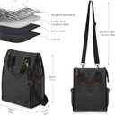 SMRITI Insulated Canvas Lunch Bag for Women/Men-9.6 L Reusable Leakproof Lunch Tote Bag for Work Picnic Beach - Fashion Lunchbox for Men and Women with Shoulder Strap(Dark Grey)