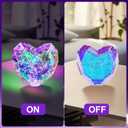 Prismatic Rainbow Heart Shaped Party Lights for Graduation, Christmas and Valentine's Day Celebrations - Decorative Night Lights to Teen Valentines Gifts (Love)
