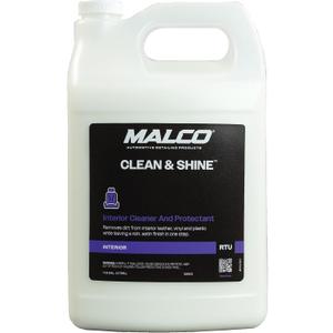 Malco Clean & Shine Interior Car Cleaner and Dressing  Restore Leather, Plastic and Vinyl Surfaces in Your Vehicle/Clean, Condition and Protect in 1 Simple Step / 1 Gallon (125901) (128 Fl Oz (Pack of 1))