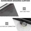 Suction Cup Sun Shade Balcony Blackout Curtain Temporary Blinds Versatile Anywhere Portable Lightweight Drape Door 125x58cm
