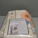 RELEANY Floral Nursery 5x7 Area Rugs Washable Print Boho Cute Carpet Non Slip Flower Low Pile for Living Room Kids Girls Playroom Bedroom Kitchen Office Farmhouse-Beige/White/Orange