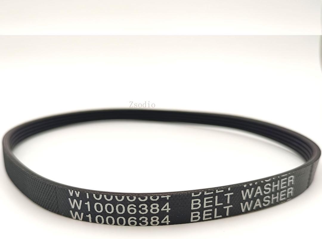 W10006384 Washer Drive Belt Premium Replacement Part for W10006384 AP6014712 PS11747978 WPW10006384 - Compatible with many brands Washers