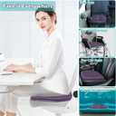 Big Ant Car Seat Cushion, Comfort Memory Foam Driver Seat Cushion Improve Driving View, Sciatica and Lower Back Pain Relief, Seat Cushions for Car Seat Driver, Home Office Chair, Wheelchair - Gray