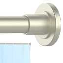 CorkLatta Brushed Nickel Shower Curtain Rod 31 to 68 Inch,1 Inch Diameter Adjustable Spring Tension Stainless Steel Telescoping Rod,Easy Install,No Rust