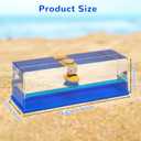 Anime Figures Unsinkable Ship Model Pirate Boat in a Bottle BoxNon Sinking Anime Merch Acrylic Cruise Ship Fluid Drift Bottle Desk for Decor Ornament Fans Gifts (D)