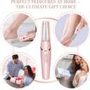Upgraded Electric Callus Removers for Feet, Electric Foot Callus Remover, Rechargeable Portable Electronic Foot File Pedicure Tools, Professional Pedi Feet Care for Dry/Dead Skin, for Feet & Hands (Pink)
