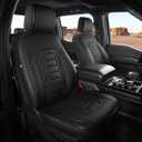 Seat Covers for Ford F150 2015-2026 SuperCrew & Ford F250 F350 F450 Super Duty 2017-2026 Crew Cab, Faux Leather Waterproof Pickup Truck Seat Covers (5 Seats) Interior Accessories