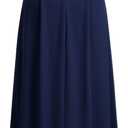 MISSMAY Women's Formal Floral Lace 2/3 Sleeves Long Evening Party Maxi Dress (Blue, M)