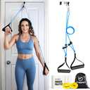 FitBeast Shoulder Pulley for Physical Therapy - Over the Door Pulley for Shoulder Rehab, Shoulder Pulley for Rotator Cuff Recovery and Frozen Shoulder - Durable Nylon Rope and Foam Handles (Blue)