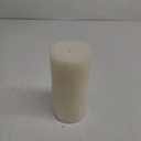 Mister Candle Non Scented Luxury 4 x 8 Pillar Candle, Hand Poured White Unscented Candle for Home Decor, Premium Paraffin Wax, Smokeless & Dripless, 160 Hour Burn Time