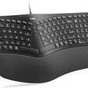 Nulea RT05C Wired Ergonomic Keyboard, Split Keyboard with Cushioned Wrist Rest, Adjustable Tilt Legs, Plug and Play, USB Corded, Compatible with Windows/Mac