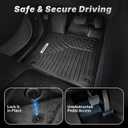 OEDRO Floor Mats Fit for 2019-2026 Chevrolet Silverado GMC Sierra 1500 & 2020-2026 2500HD 3500HD Crew Cab Bench Seat, All-Weather Protection Floor Liners, TPE Material Car Mats, Black