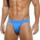 Casey Kevin Jock Straps for Men Ice Silk Thongs Low Rise Jockstrap Underwear Athletic Supporters for Men (Blue, L)