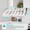 Under Cabinet Silverware Rack, Pull Down Silverware Rack, Kitchen Storage Organizer