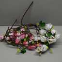 Janinka 8 Pcs Artificial Magnolia Flowers Stem for Spring Decoration Faux Fake Flora Stems Beautiful Magnolia Office Hotel Home Decor Accent Pieces(Pink, White)