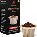 100 Count Fanativita K Cup Coffee Filters Disposable for Keurig Single Cup, Compatible with All Reusable K Cups (Unbleached)