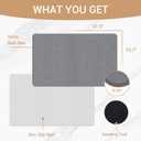 THMINS Extra Large Stone Bath Mat, 32''x20'' Non-Slip Diatomaceous Earth Stone Bath Mat, Super Absorbent Quick Drying for Bathroom, Easy to Clean, 31.5x19.7''