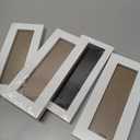 4 Pack Photo Booth Frames 2x6 Photo Strip Frame with Stand Wooden Wall and Tabletop Display Film Picture Holder with Clear Glass for Wedding Grad Baby Shower Picture Booth (White)