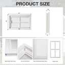 NeatiEase 4 Pcs Garage Door Windows, Replacement Vinyl Windows Inserts Kit with UV Resistant Resin Glass for Exterior Garage Doors (Cross Design)