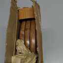 Samhita Acacia Wood Round Platters Set of 4 for Ottoman or Side Table, Charcuterie Board or Cheese Platter for Living Room (8" x 8" x 0.75")