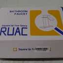 RUACQ Bathroom Faucets, Single Handle Bathroom Sink Waterfall Faucets for 1or 3 Hole, Stainless Steel Washbasin Mixer Tap with Deck, Pop-Up Drain and Supply Hoses (Short, Brushed Nickel)