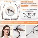 MARE AZZURO Large Square Reading Glasses Women Big Readers 1.0 1.25 1.5 1.75 2.0 2.25 2.5 2.75 3.0 3.5 4.0 5.0 6.0 (Leopard)