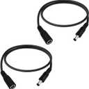 1.6FT DC Power Extension Cable 5.5mmx2.1mm 18AWG Male to Female 12V Extension Cable for CCTV Surveillance Camera Router LED Light Ba 2pcs